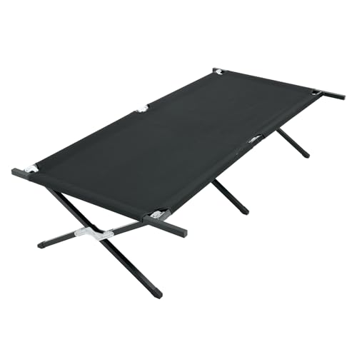 NEWBULIG Camping Cot - Compact Fold Army cots,Cots for Sleeping, 400D Oxford Cloth for Camping/RV/Travel,73x35.8x17.7 in Size, 300 LBS Capacity. Folding Camping cot adopts Stable Metal Frame