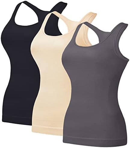 KIKIMINK Women’s Shapewear Tank Tops Compression Tummy Control Seamless Camisole Body Shaper Top