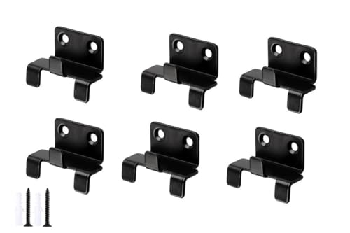 Image of 6 Pieces of Stainless Steel Tile Hanging Code Heavy Duty Wall Bracket, Photo Frame Wall Tile Hanger Holder, Display Stand Steel Hook Buckle (Upper and Lower Dual-use)