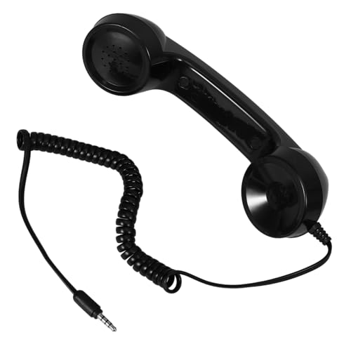 ROMISBABA Teléfono Retro con Cable Auricular con Acabado Negro Reemplazo para Teléfono Fijo Diseño Vintage Cómodo y Claro para