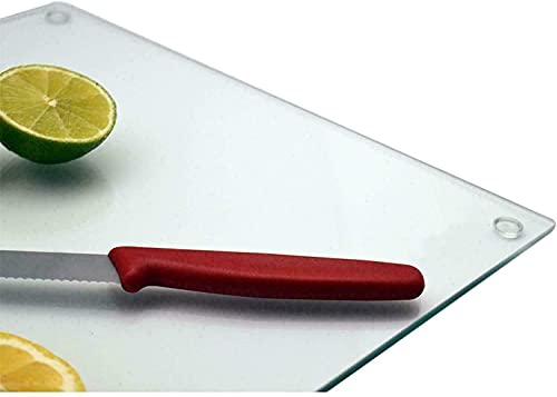 Biznest Large 40X60Cm 5Mm Fully Transparent & Flat Float Glass Worktop Protector for Your Kitchen Chopping Surface