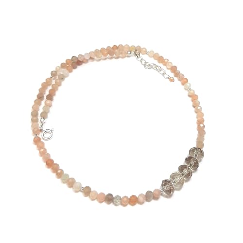 Collier Pierre de Lune et Quartz Fumé en Argent : le cadeau d'anniversaire mémorable