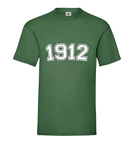 T-shirt pour homme vert bouteille XXXL confortable coupe ample 1912