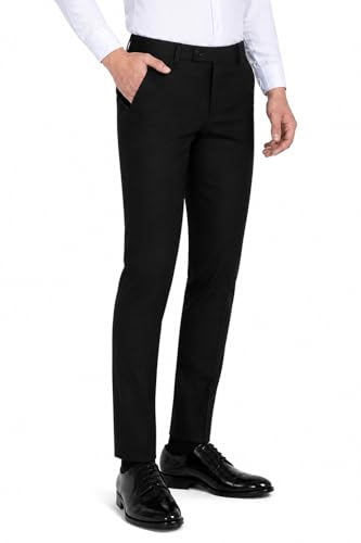 Image of Formal Pants for Men Office Wear - Premium Slim Fit Formal Trouser for Men, College Pant for Boys, Gents Bottom Formal wear for Office Meeting, Party, Gathering, Wedding