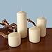 Stonebriar 6 Pack Tall 3 x 6 Inch 65 Hour Long Burning Unscented Ivory Wax Pillar Candles