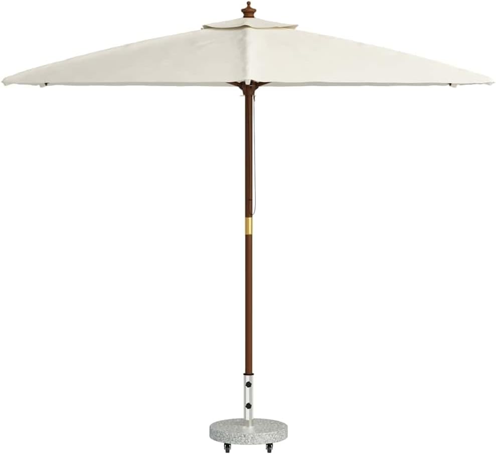 vidaXL Round Outdoor Umbrella Base with Wheels 26 in Granite and Metal Grey Black 66 lbs. Simple Design for Stability, Easy to Move Around. Perfect Weight Holder for Gardens, patios, and Decks.