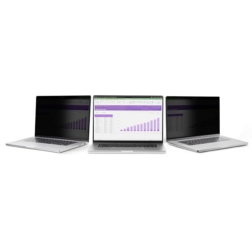 StarTech.com 14.1-inch 16:10 Flip-Up Privacy Screen with Touch, Laptop Security Shield, Anti-Glare Blue Light Filter