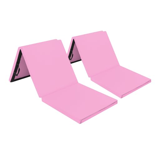 Matladin 6 Folding Tri-fold Gymnastics Gym Exercise Aerobics Mat 6ft x 2ft x 2in PU Leather Tumbling Mats with Hook & Loop Fastener for Stretching Yoga Cheerleading Martial Arts product thumbnail 14