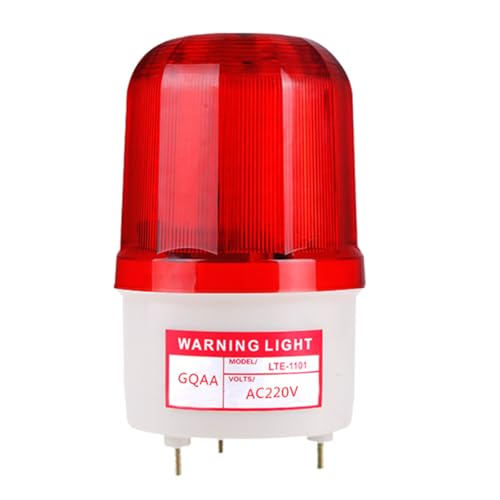 Luz de alarma roja LED intermitente con sonido industrial potente