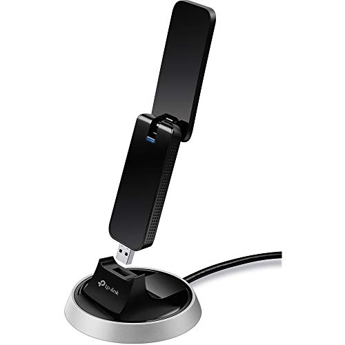 TP-Link T9UH Archer Scheda Wireless Dual Band AC1900Mbps, 4 Antenne Interne, USB 3.0, Pulsante WPS, Beamforming, Nero