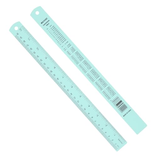 Règle métallique 30cm en alliage d'aluminium avec double graduation cm et pouces x2