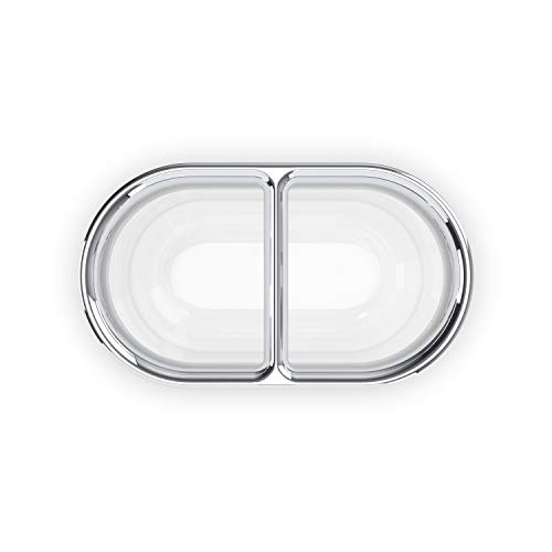 umbra 歯ブラシスタンド ハブラシホルダー 洗面所 バスルーム お風呂 JUNIP クリア×クロム 21015422092 13 × 7 × 10 cm