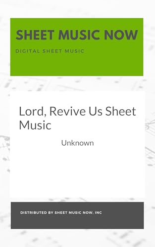 Lord, Revive Us Sheet Music (English Edition)