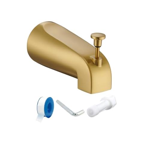 FROPO Tub Spout with Diverter, Brushed Gold Cover