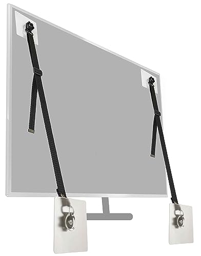 6 Pcs No-Drill Flat Screen TV Safety Straps