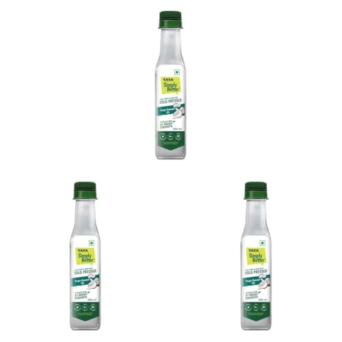 Image of Tata Simply Better Pure & Unrefined Cold Pressed Virgin Coconut Oil,Naturally Cholesterol Free,250 Ml,Rich Aroma & Flavour of Real Coconuts,for Daily Cooking with Multipurpose Usage,A1 Grade Coconuts