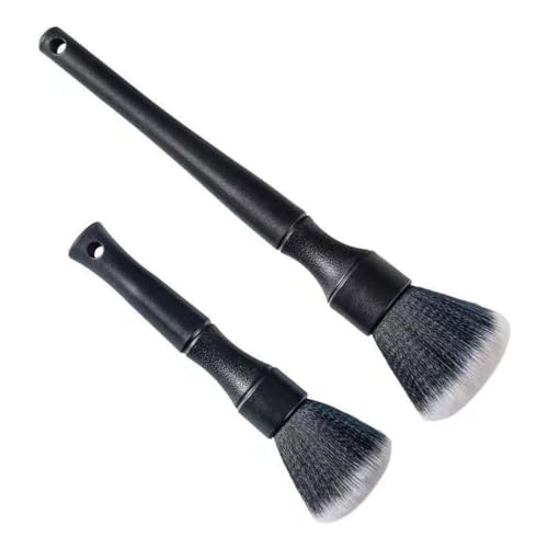 KEQAR 2 piezas Cepillos de limpieza ultra suaves, Limpieza Coche, Detailing, Cepillo Suave para Uso húmedo y seco, para Interior del Coche, Mueble, Teclado, limpiar coche interior (17 + 24cm)