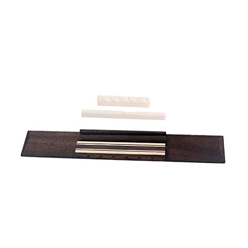 Alnicov Rosewood Guitar Bridge with Bone Saddle Nut