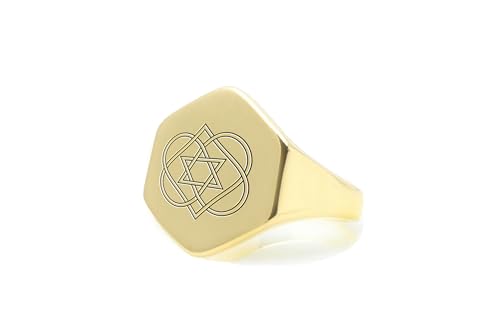 Bague Étoile de David en forme d'hexagone et bijou personnalisable juif