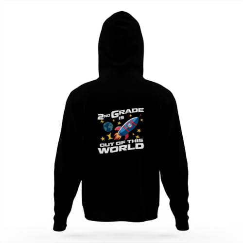 Retro 2nd Grade is Out Of This World Second Grade Hoodies for Teen Girls Boys Lightweight Kangaroo Pocket Sweatshirt4