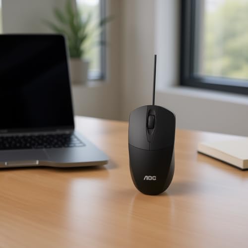 Image of Wired Mouse | Photoelectric 1000dpi Precision | Ergonomic Design for Comfortable Use | Office & Gaming Desktop Notebook USB Connection with High Accuracy, Reliable Tracking