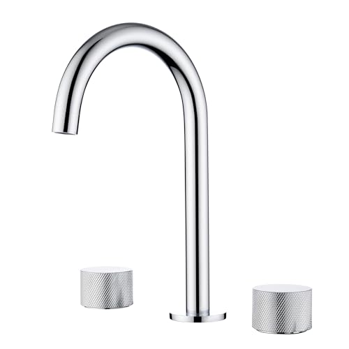 KIBI KBF1026 2-Handle 8-Inch Widespread Bathroom Sink Faucet with Drain