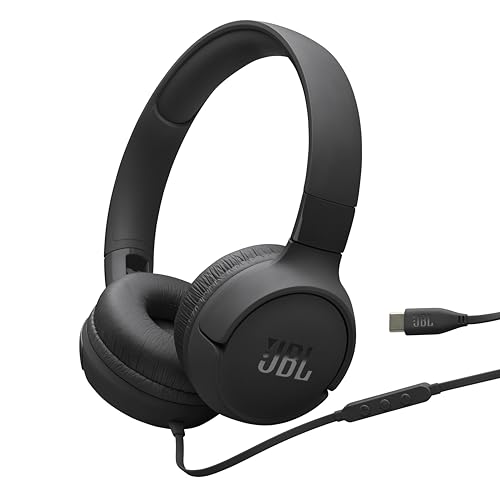 JBL Tune 520C USB-C - Wired On-Ear Headphones - Black