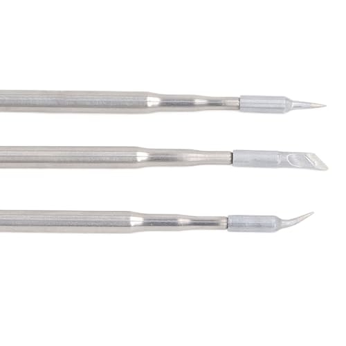 Image of Soldering Iron Tips Kit 3PCS Red Copper Replacement for Precision Electronic Repair and Welding