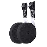 DIKACA Spanngurte Zurrgurte aus Strapazierfähigem mit Schnalle Praktische Dachgepäckträger Bindebänder für Kajak Surfbrett Kanu und Autoladung Schwarz