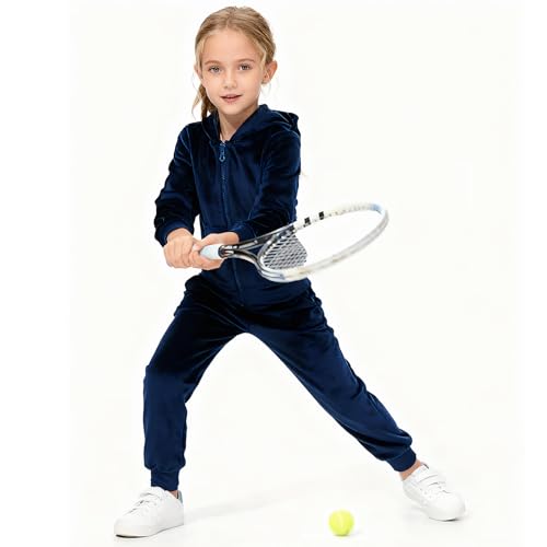 Image of Toddler Girls Boy Clothes Set Fleece Hooded Outfits Casual Sweatsuits Kids Jogger Tracksuits 6M-12Y