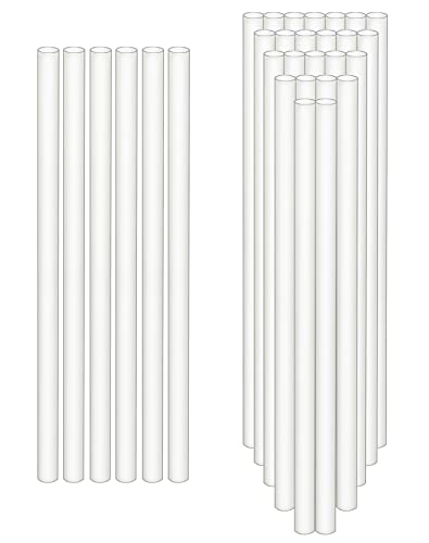 QWORK® 30 Piezas Soportes para Tartas, Varillas de Soporte para Tartas, Tacos Blancos para Tartas, 24 cm, para Tartas escalonadas