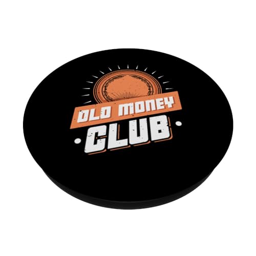 Old Money Club Aesthetics Millionaire Billionaire Rich PopSockets Swappable PopGrip, Black - Image 2