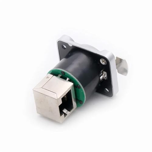 Conector RJ45 hembra tipo D para montaje en panel, adaptador de red 8P8C de un módulo 7