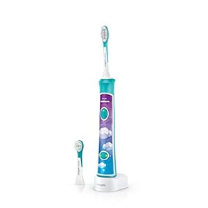 SONICARE- HX6322/04 For Kids Elektrische Tandenborstel – Ingebouwde bluetooth – Met interactieve app – 2 Opzetborstels…