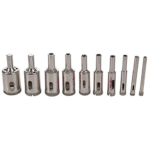 Brocas de Diamante para Taladro, Juego de 10 Piezas para Cortar Azulejos, Vidrio y Mármol, Tamaños de 5 a 22 mm miniatura 1