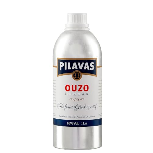 Ouzo Nektar Pilavas 40%-Vol. in einer neuen 1-L-Aluminium-Flasche