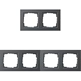 Gira 021223 Abdeckrahmen 2 fach Gira E2, anthrazit (Packung mit 3)