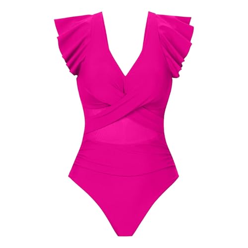 Bikini monokini à volants pour valoriser la silhouette à la piscine - 5