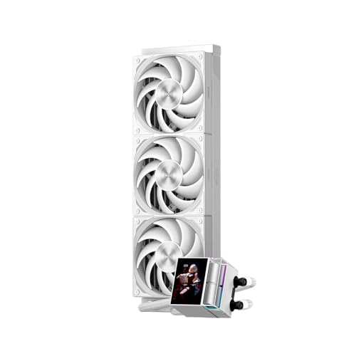 PCCOOLER Raffreddamento Liquido AIO per CPU, Schermo IPS da 2,4 Pollici, Radiatore Liquido da 360mm Compatibile con AM4 AM5 Intel LGA 1700/1851/115X (DS360 Display WH)