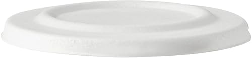 Miniatura 14 de Restaurantware Solo tapas pulpa segura sin PFAS añadido 4.3 pulgadas para llevar, tapas de taza 100 tapas desechables para tazas. Las tazas se