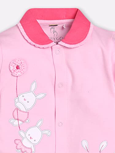 Image of BABY GO 0-3M /3-6M Full Sleeve 100% Soft Cotton Romper /jumpsuit /Sleepsuit /Nightsuit /Infant Wear /Clothes for New Born Baby Girls