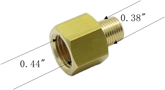 1 Piece Brass 1/8" BSPT Male To 1/4" NPT Female Pipe Gauge Sensor Adapter Fitting