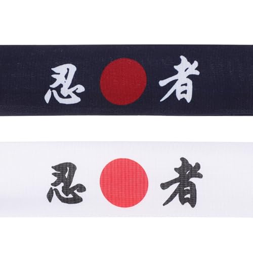 Diadema de karate transpirable de algodón azul reutilizable para chef y deporte 5
