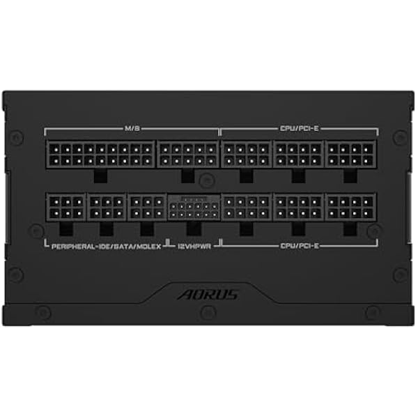 GIGABYTE Aorus Elite P1000W Power Supply - PCIe 5.0 80 Plus Platinum Fully Modular Design wentylator 120 mm kompatybilny z ATX 3.0 wtyczka EU