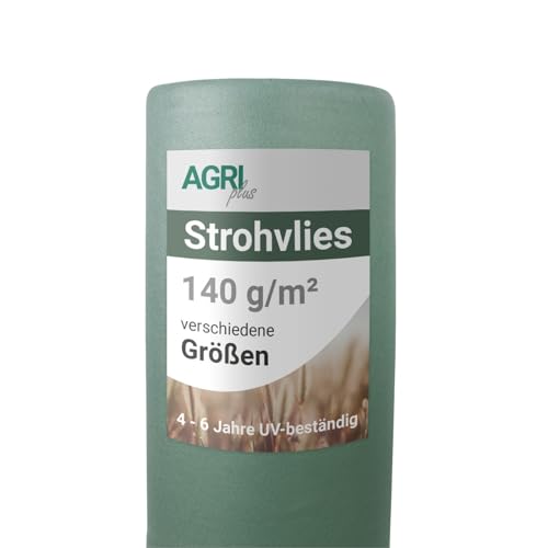 AGRI plus Strohvlies 10 4 x 12 5 m I Stabiles 140 g/m Schutzvlies aus Polypropylen I Extrem reißfestes Heuvlies für langfristigen Schutz I Abdeckvlies wetterfest & UV-beständig