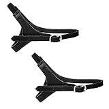 Allegra K Womens Detachable Adjustable Shoe Straps Belts Bands for Holding Loose High Heels 20.5cm/8.07' Matte black