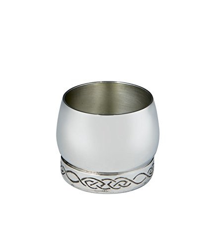 Thequaichcompany Silver Celtic Pewter Whisky Tot - 3Oz
