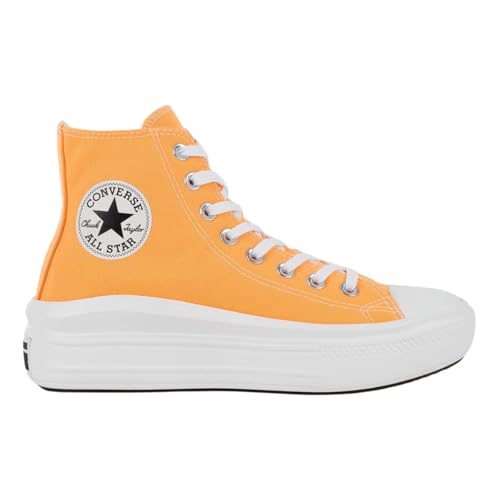 Tênis Converse All Star Move Plataforma Hi - Cano Médio, Confortável, Versátil, Original e Ideal para o Dia a Dia (Laranja, BR, Adulto, Numérico, 37)