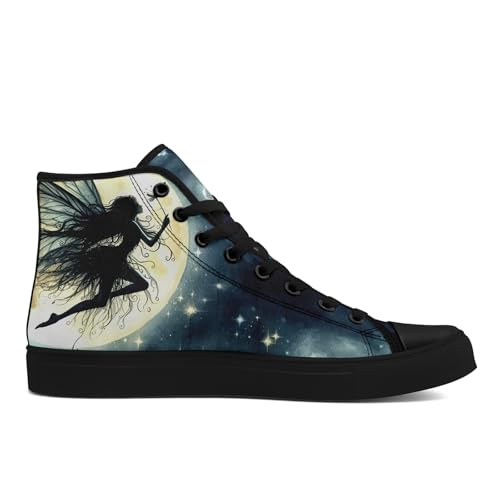 High-Top Skull & Roses Canvas Sneakers for Men & Women - Lightweight,Trendy Casual Flat Shoes for Concert, Street Wear2