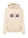 Label-Stickerei Cleptomanicx Herren Sweatshirt beige/blau/goldgelb/Melone XL